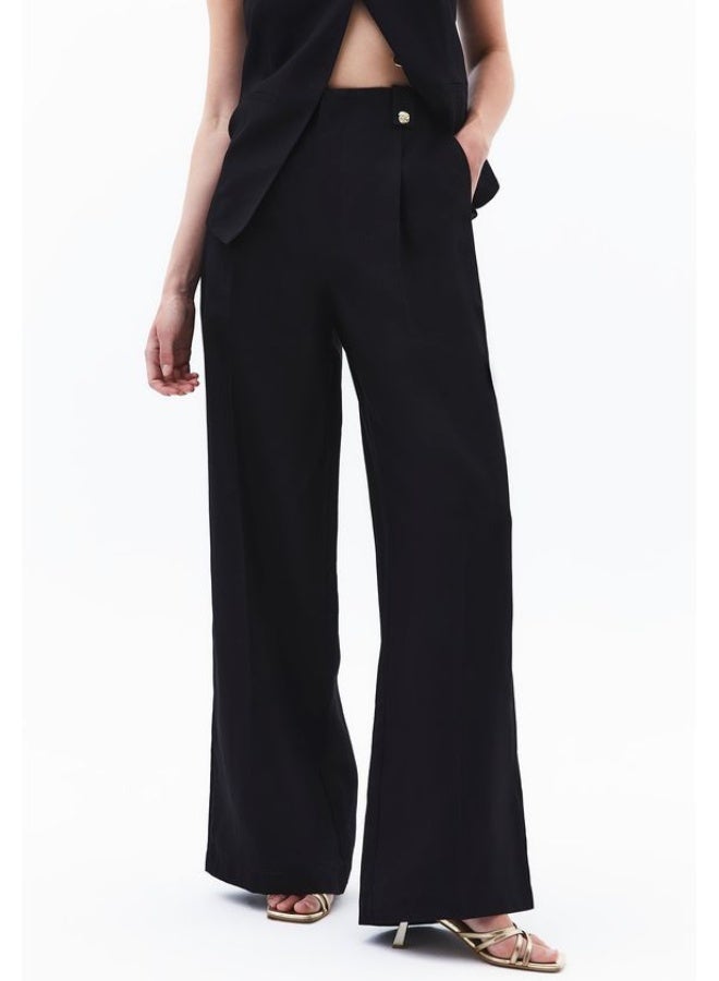 OXXO Linen Blended Button Detailed Vest - Image 1